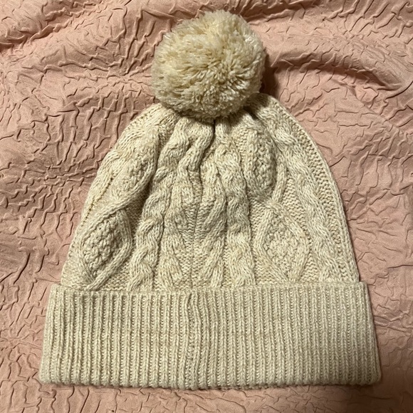 Obey Cream Cuffed Pom Pom Knit Beanie - Picture 4 of 7